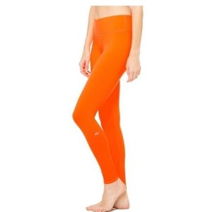 ALO Yoga Airbrush Solid Orange Leggings